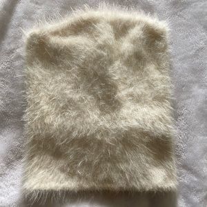 Fuzzy Strapless Top - Urban Outfitters